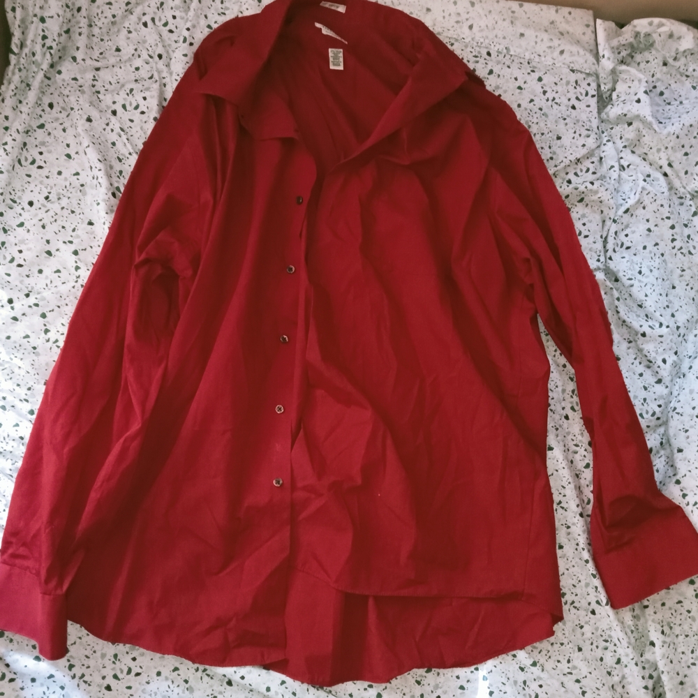 Van Heusen Red Dress Shirt
